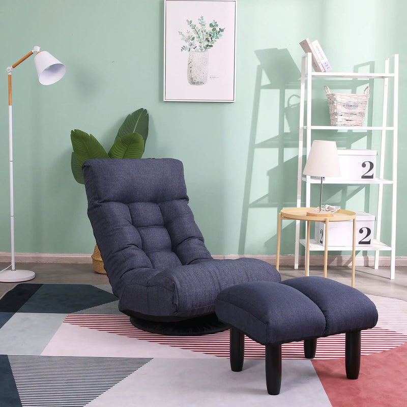 Adjustable Japanese Reclining Floor Chair Sofa With Metal Frame For Living Room by HouseOfZazla