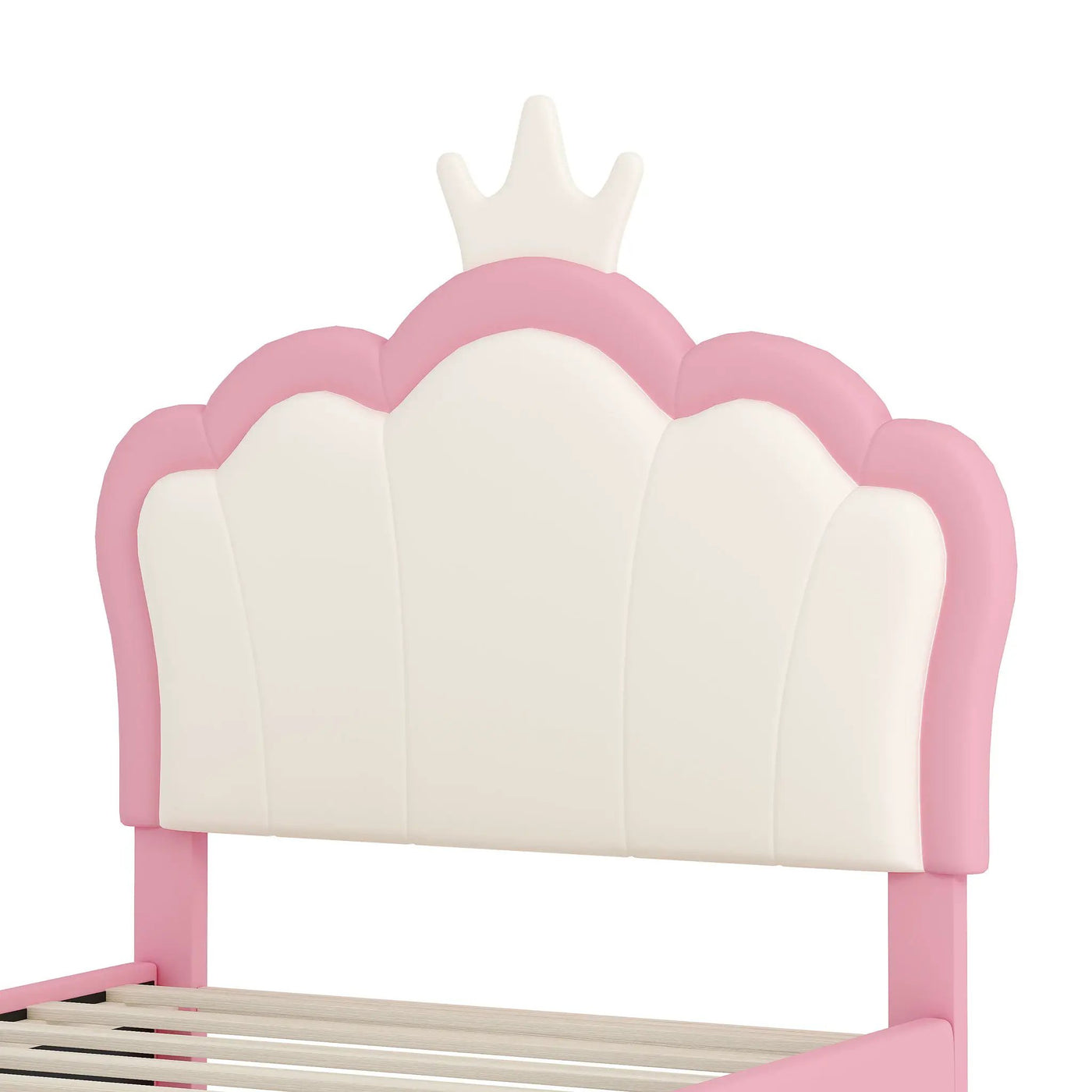 Upholstered Princess Platform Bed With Crown Headboard by HouseOfZazla