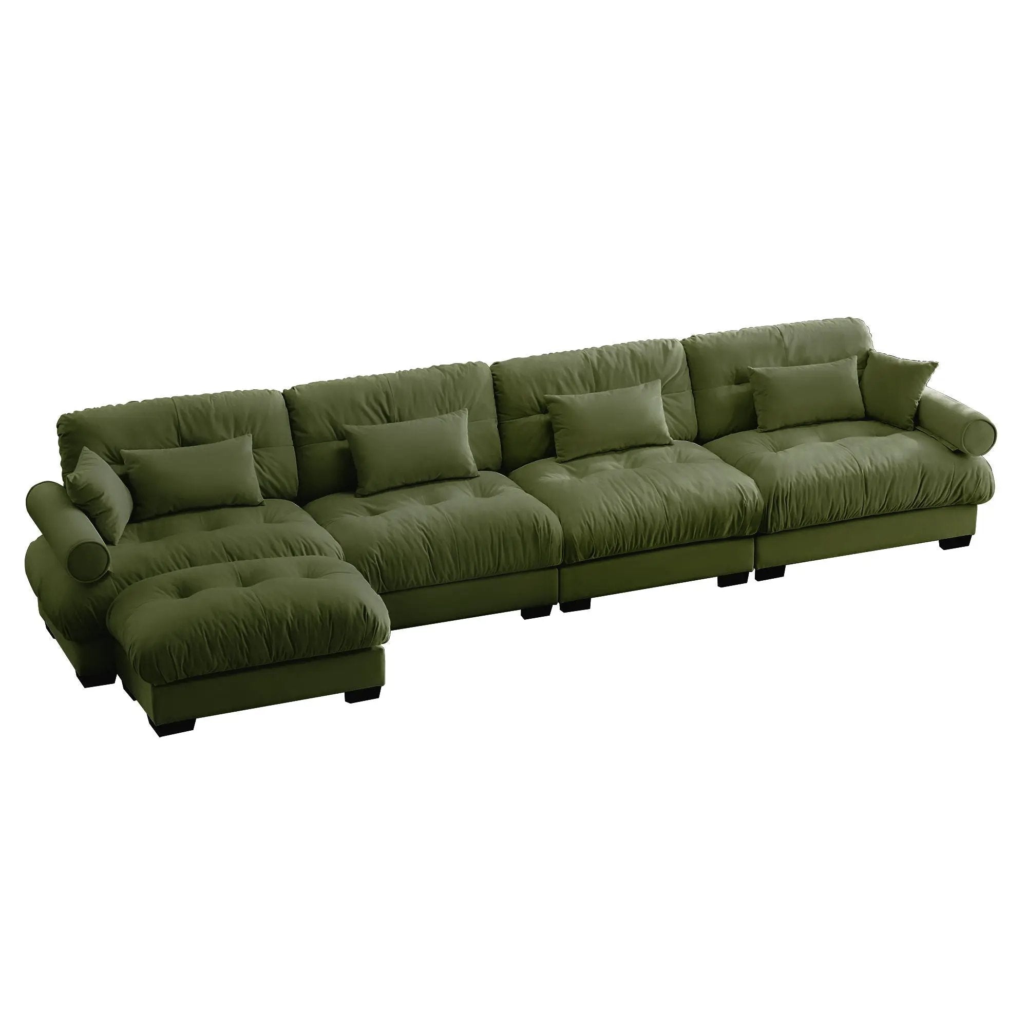 Super Comfort Oversized Modular Sectional Sofa With Movable Ottoman by Unique Piece Furniture