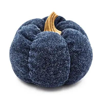 Pumpkin Ornament Decor For Holiday Harvest Festival Fall Festival & Thanksgiving (Set of 3) - Blue by Unique Piece Furniture