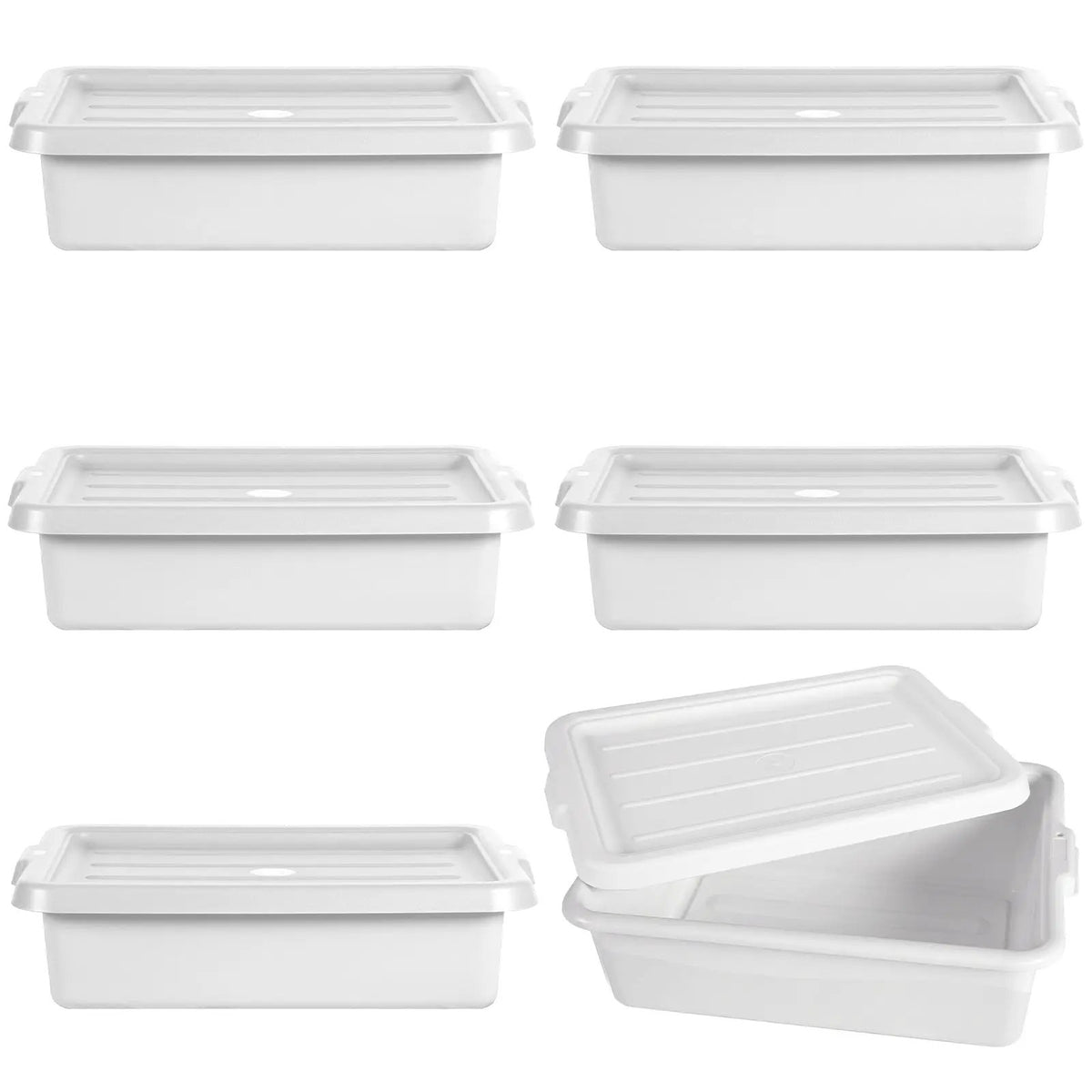 Commercial Meat Tubs with Lids - 6-Pack by HouseOfZazla