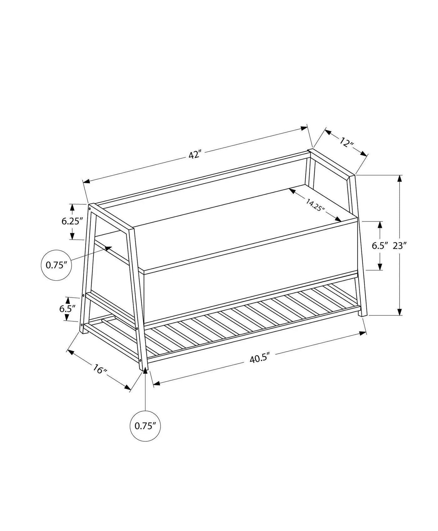 Bench Storage, Rectangular, Contemporary & Modern by Unique Piece Furniture