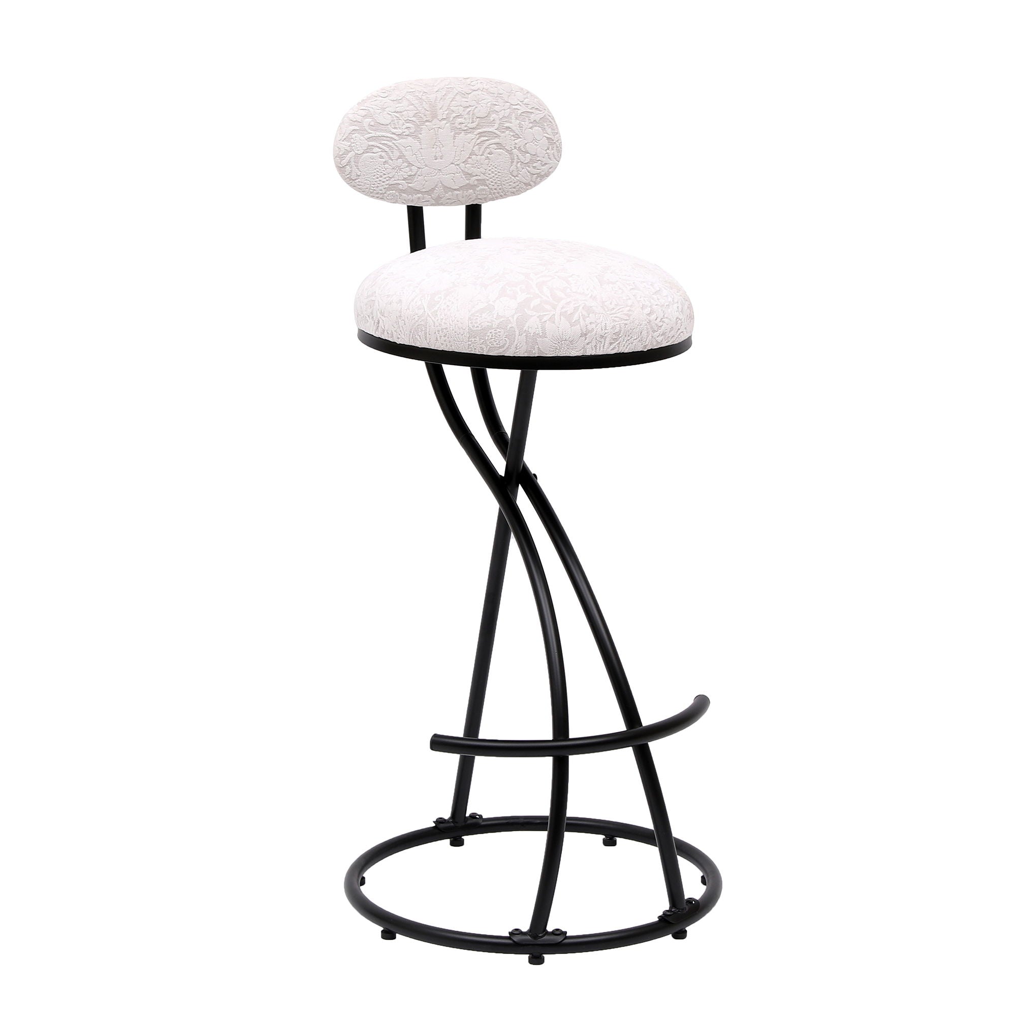 Round Print Bar Stools Upholstered Chairs For Kitchen (Set of 2) by HouseOfZazla