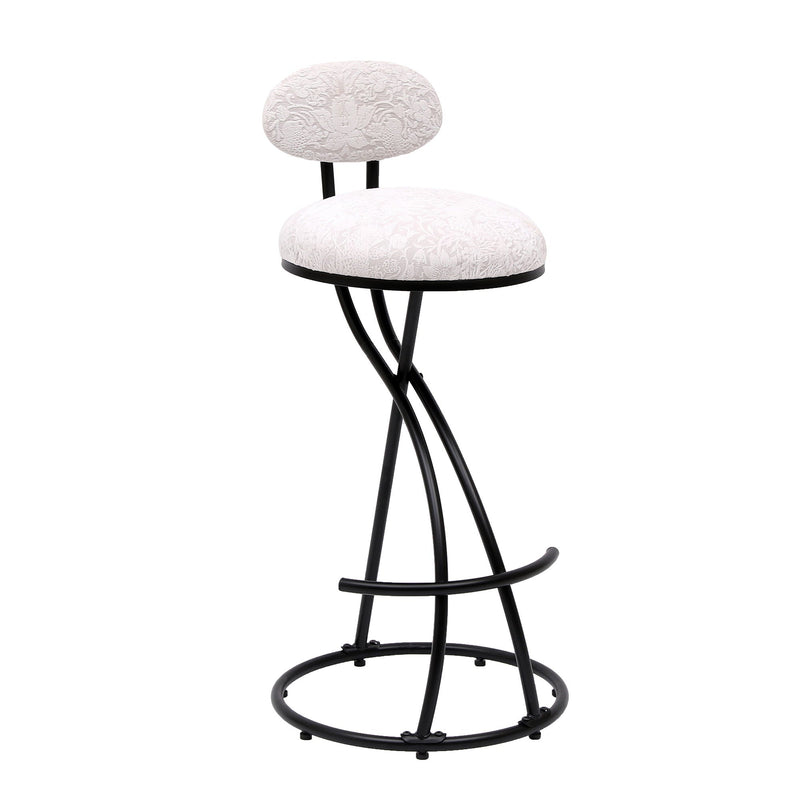 Round Print Bar Stools Upholstered Chairs For Kitchen (Set of 2) by HouseOfZazla