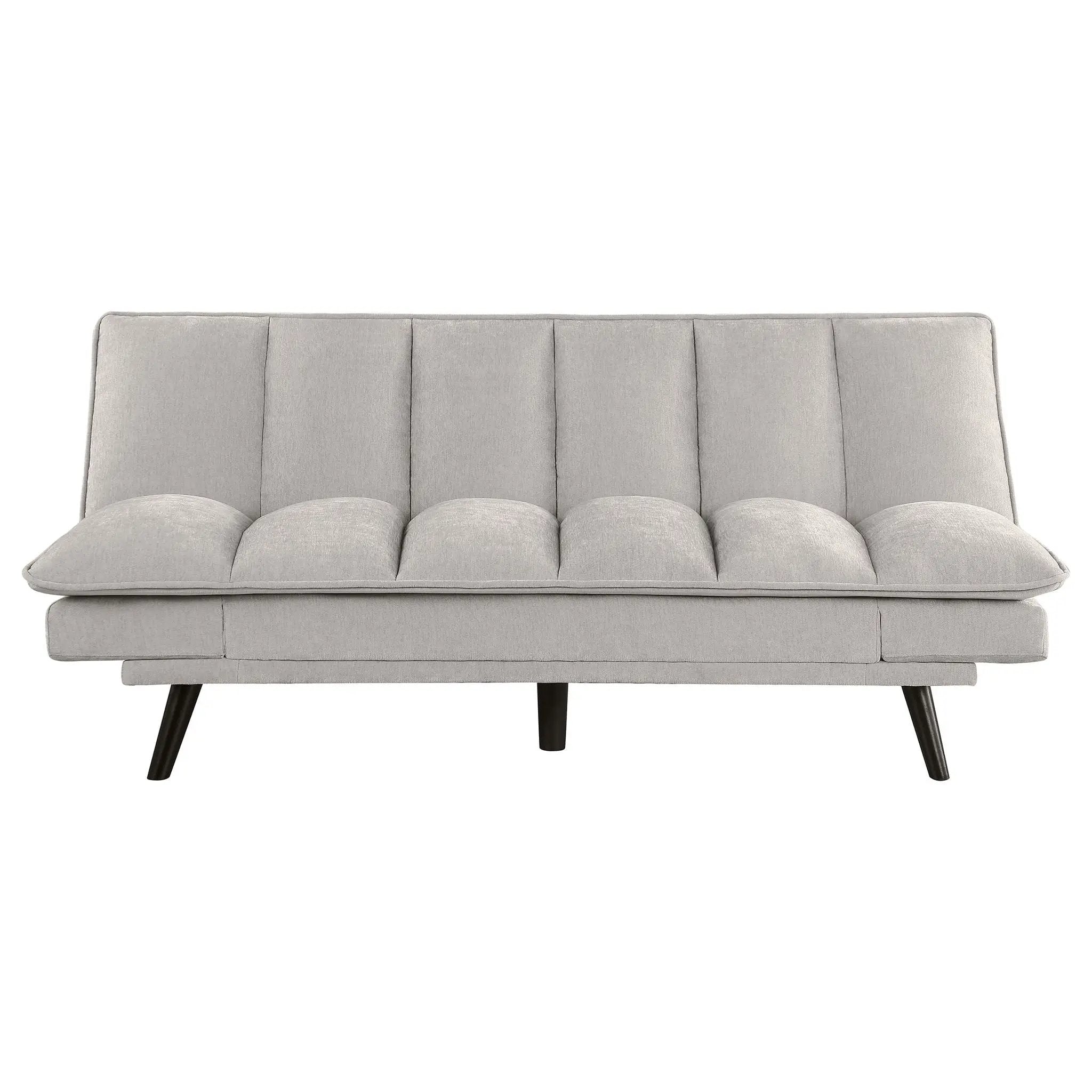 Laredo Upholstered Tufted Convertible Sofa Bed Light Grey by Unique Piece Furniture