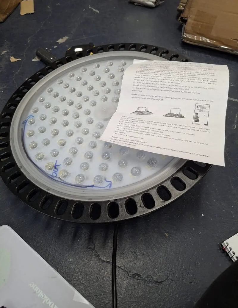 USED Tycolit 500W UFO LED High Bay Light, 50000LM Commercial Bay Lighting Daylight 6500K, IP65 Waterproof LED Commercial Bay Light, LED Warehouse Ligh by Selzalot