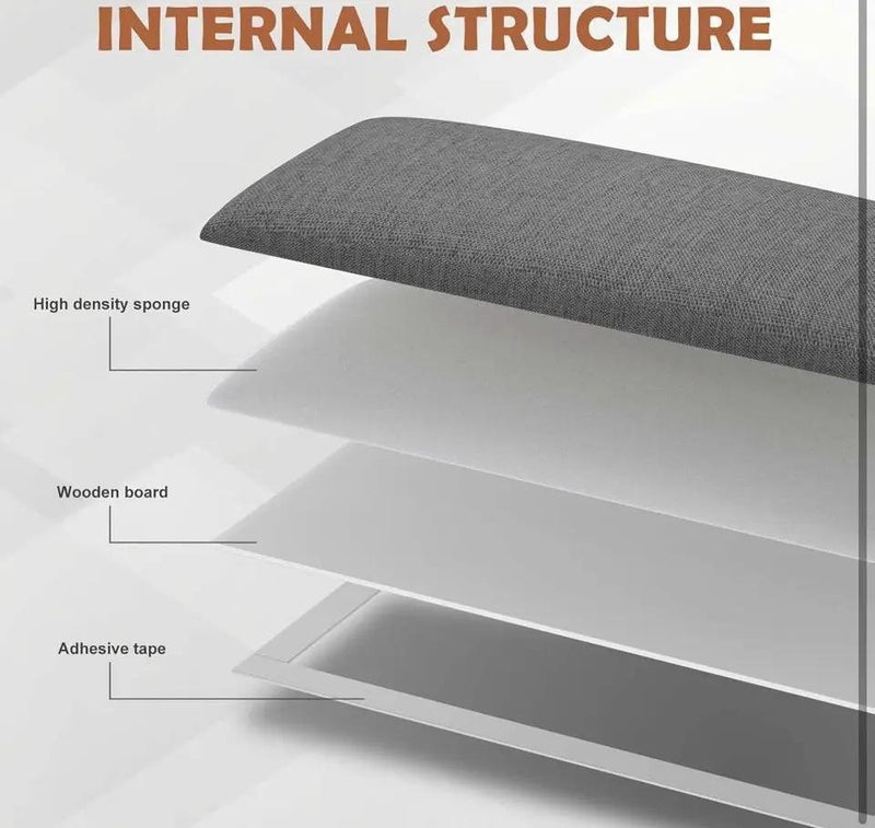 IFNOW Upholstered Wall Mounted Headboard, 3D Soundproof Wall Panels Peel and Stick Headboard for Queen Size, Reusable and Removable Tufted Bed Headboards in Dark by Selzalot