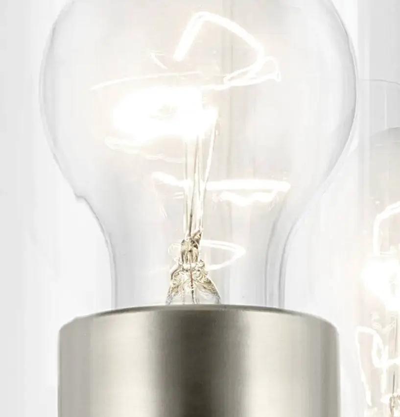 Open Box "KICHLER Crosby 23"" 3-Light Vanity Light with Clear Glass in Brushed Nickel, for Bathroom, Powder Room, (23"" x 8.75""), 45497NICLR" by Selzalot