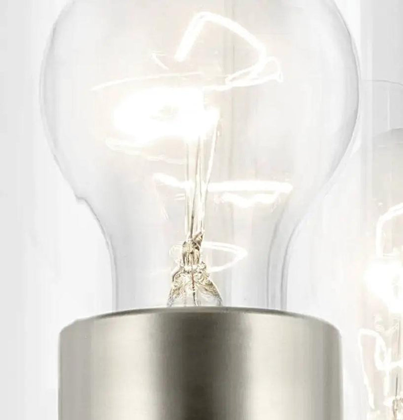 Open Box "KICHLER Crosby 23"" 3-Light Vanity Light with Clear Glass in Brushed Nickel, for Bathroom, Powder Room, (23"" x 8.75""), 45497NICLR" by Selzalot