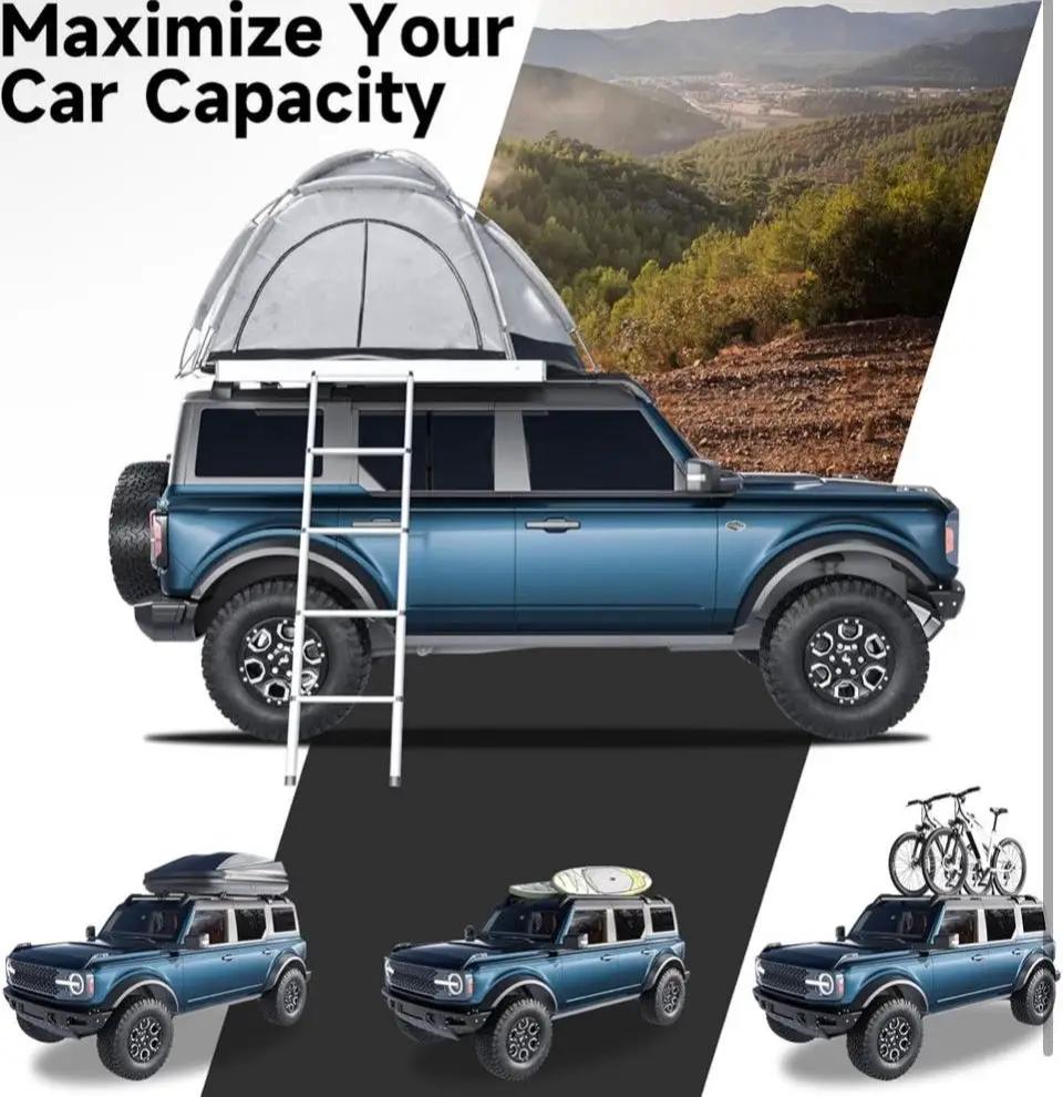 Open Box Mabett Roof Racks Compatible with Ford Bronco 2021 2022 2023, Cross Bars fit Bronco Accessories 4-Door Hardtop, Load Capacity Cargo of Luggage Ski Bike Carrier (1 PC) by Selzalot