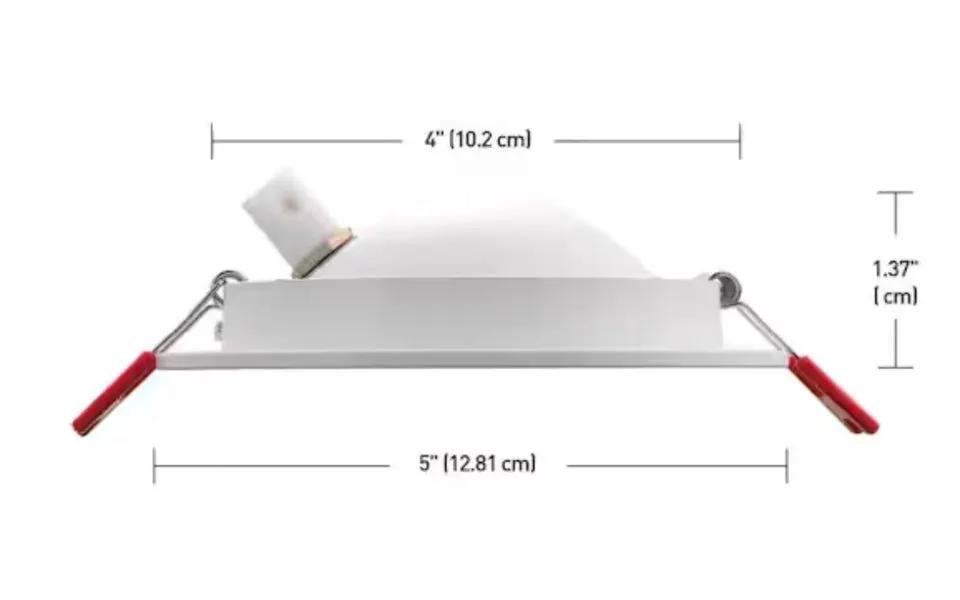 Commercial Electric Ultra Spot Integrated LED 4 in Round Adj Color Temp Canless Recessed Light for Kitchen Bath Living rooms, White by Selzalot