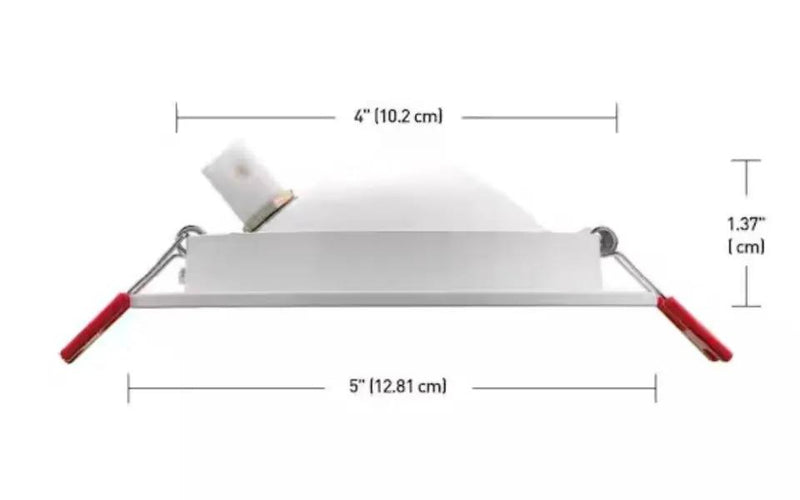 Commercial Electric Ultra Spot Integrated LED 4 in Round Adj Color Temp Canless Recessed Light for Kitchen Bath Living rooms, White by Selzalot