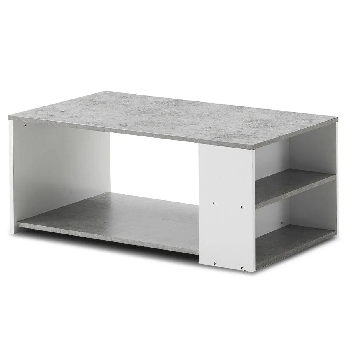 Coffee Table Sofa Side Table with Storage Shelves, photo 19 of 24