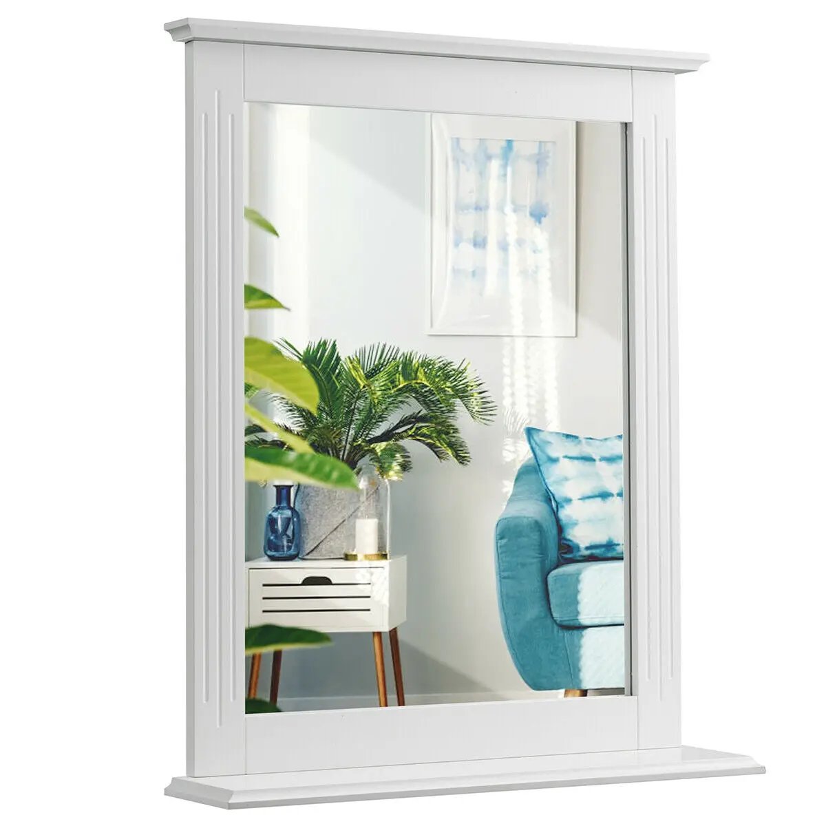 Wall-Mounted Multipurpose Vanity Mirror with Shelf, photo 6 of 11