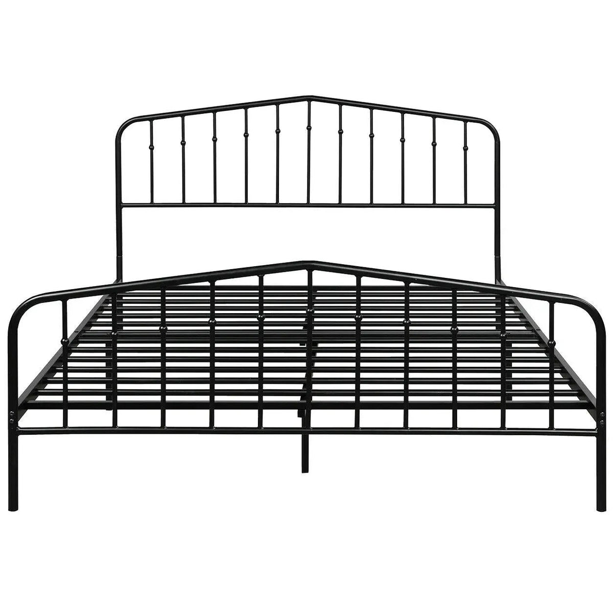 Queen Size Metal Bed Frame Slat Platform, photo 15 of 16