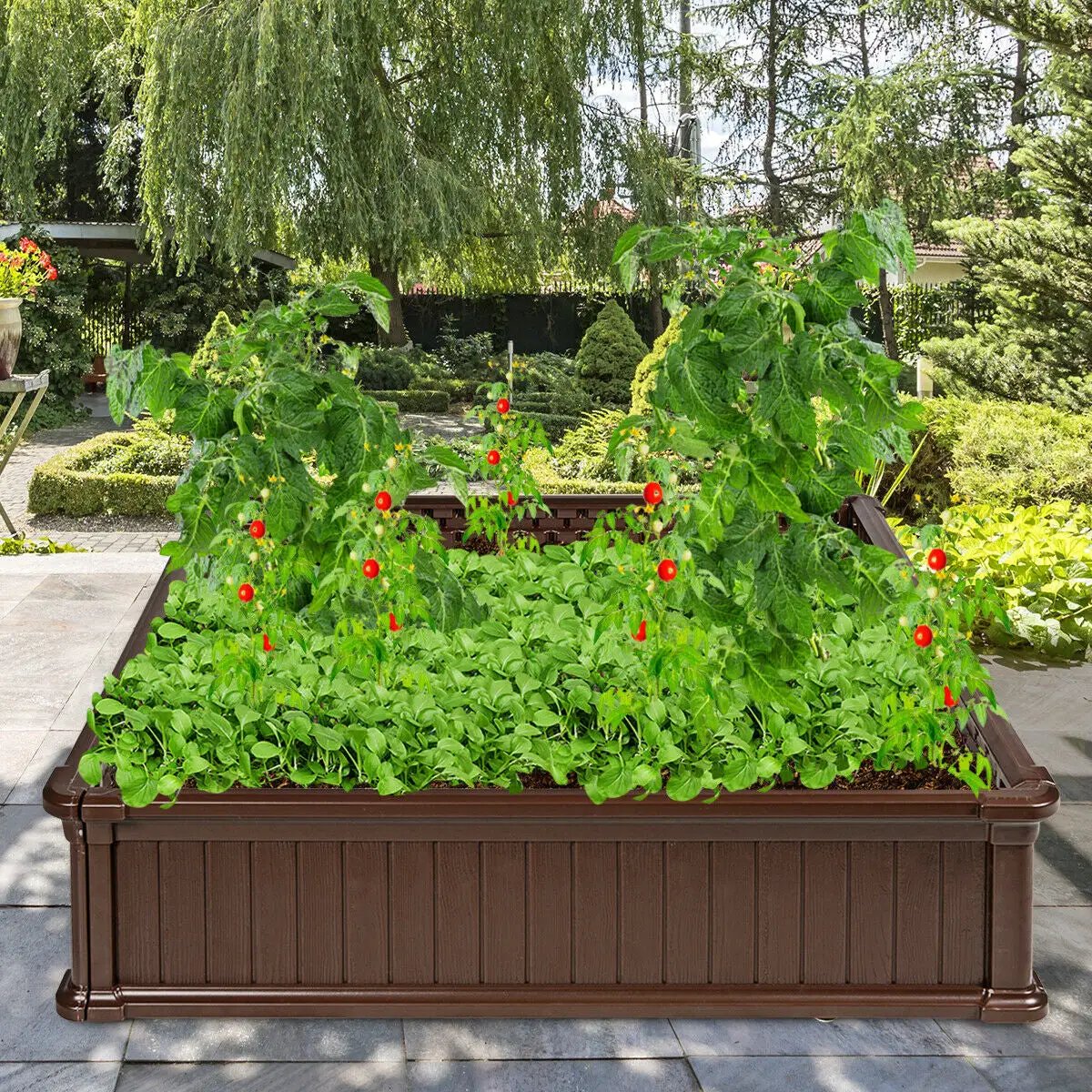 48 Inch Raised Garden Bed Planter for Flower Vegetables Patio, photo 3 of 16