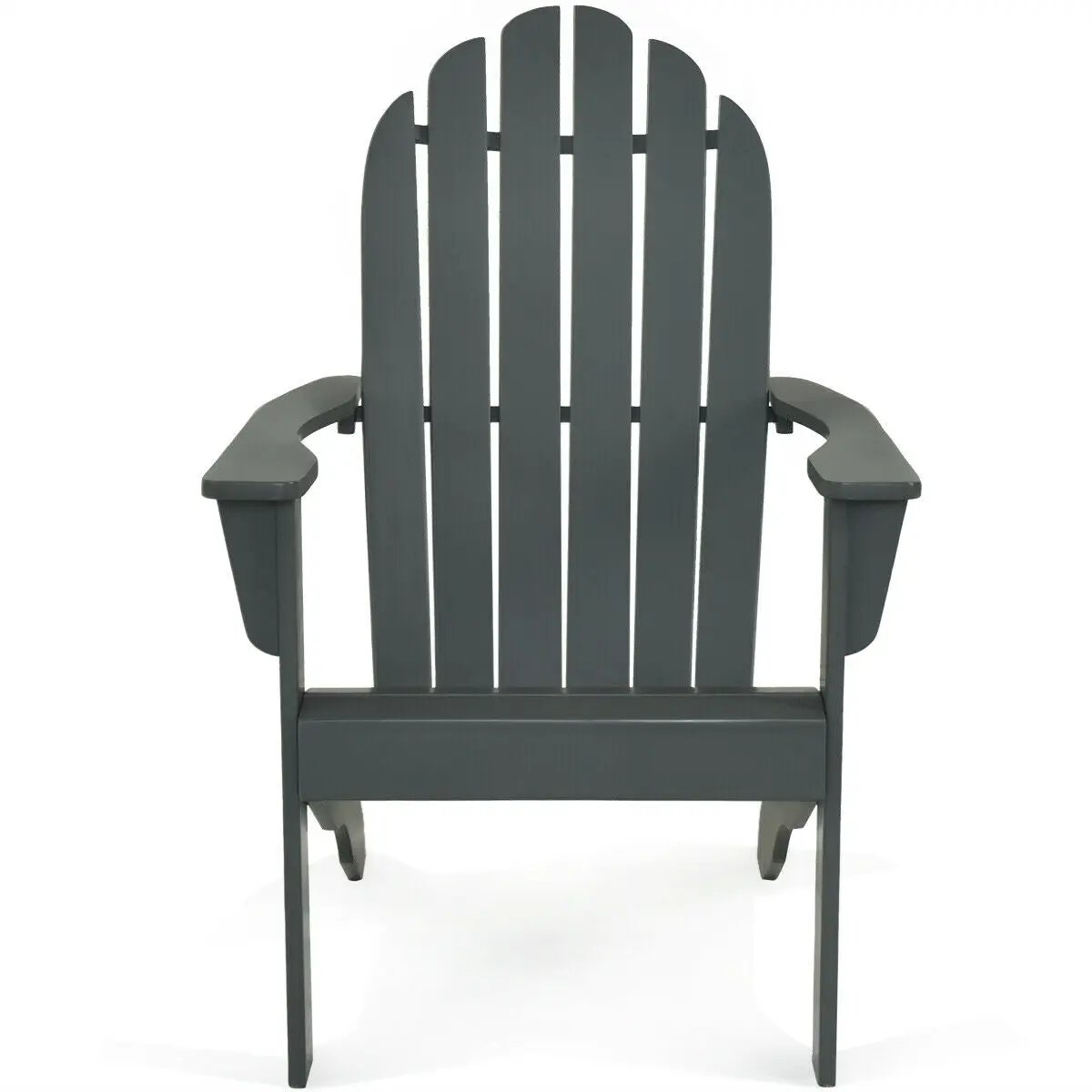 Acacia Wood Outdoor Adirondack Chair with Ergonomic Design by DirectDeals