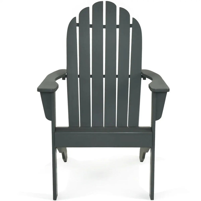 Acacia Wood Outdoor Adirondack Chair with Ergonomic Design by DirectDeals