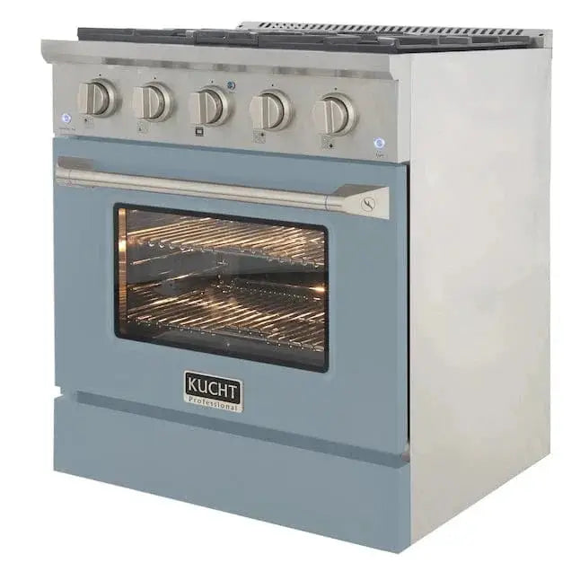 Kucht 30” Pro-Style Kitchen Dual Fuel Range - KDF302/LP-LB by Farmhouse Kitchen and Bath