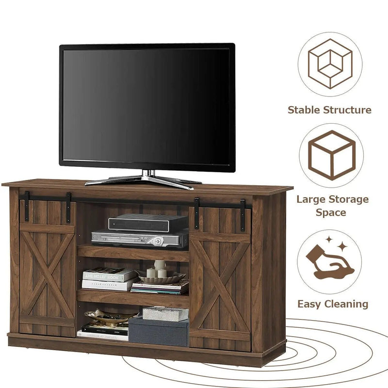 Sliding Barn TV Stand Console Table by DirectDeals