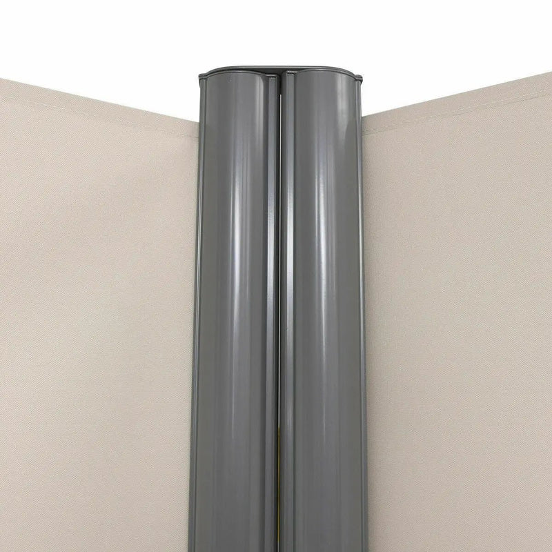 237 x 71 Inch Patio Retractable Double Folding Side Awning Screen Divider by DirectDeals