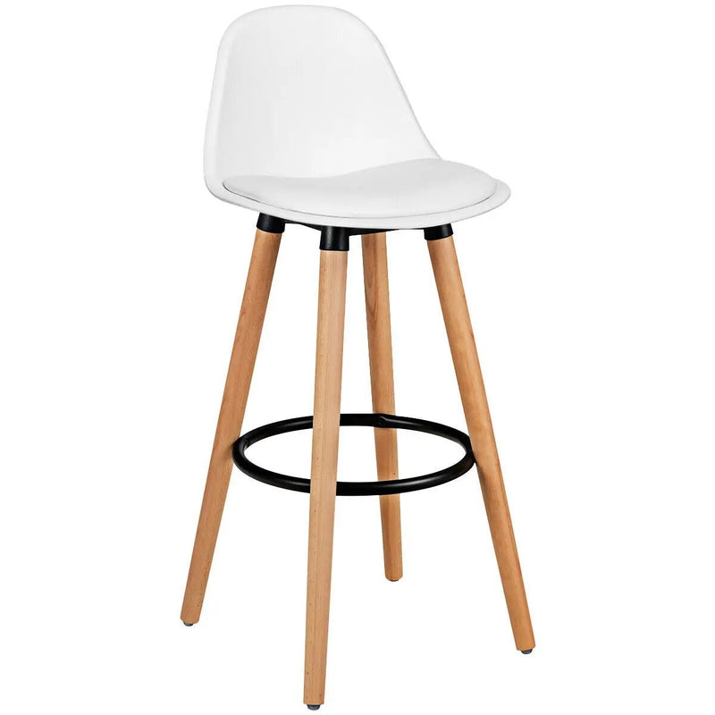 2 Pieces Mid Century Barstool 28.5 Inches Dining Pub Chair by DirectDeals