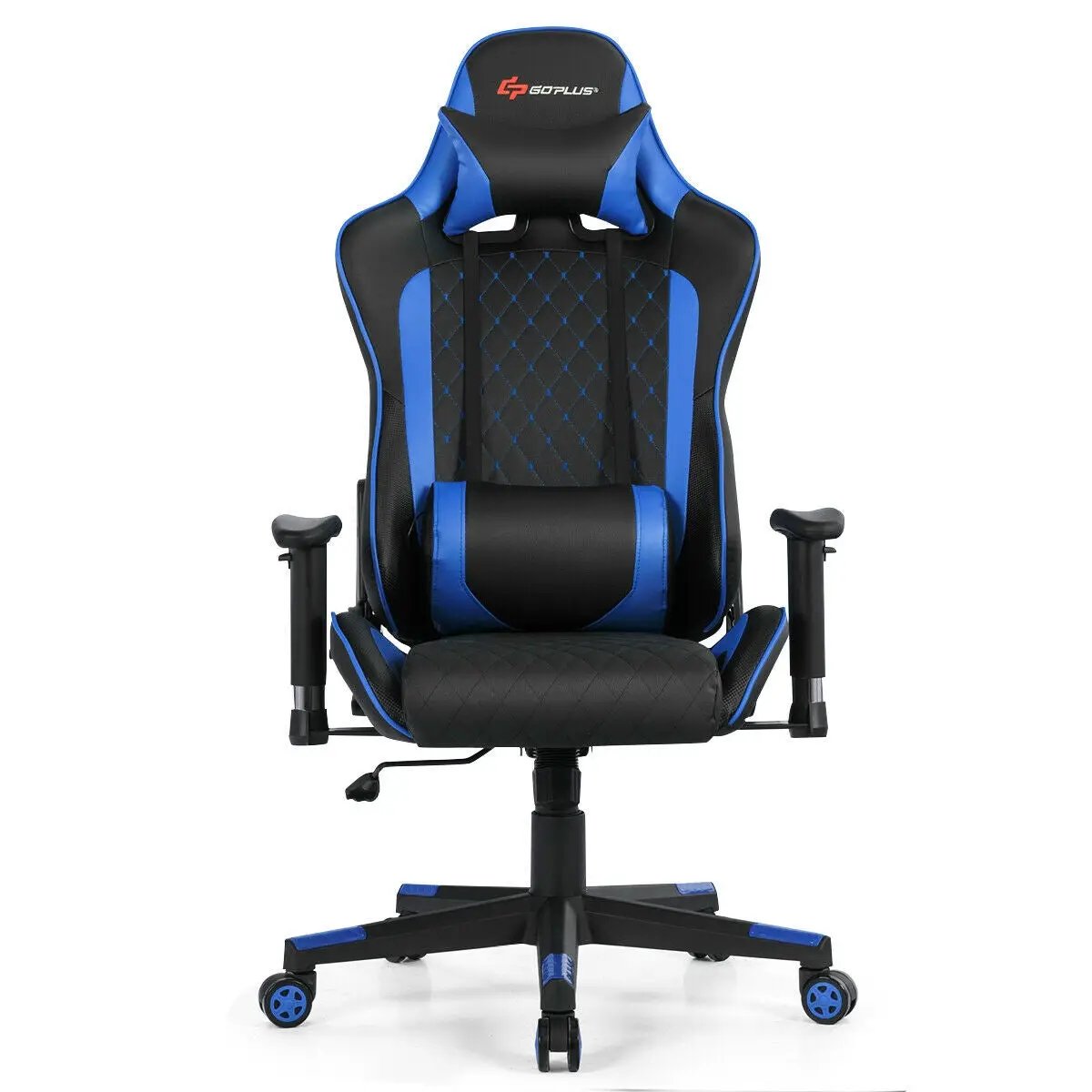 Massage Gaming Chair with Lumbar Support and Headrest by DirectDeals