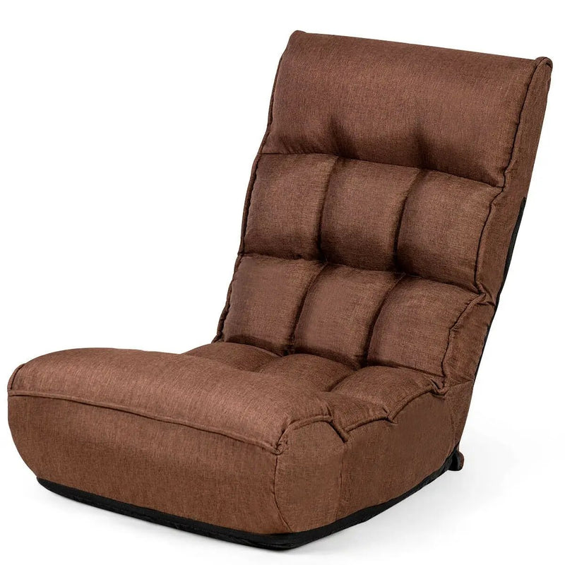 4-Position Adjustable Floor Chair Folding Lazy Sofa by DirectDeals