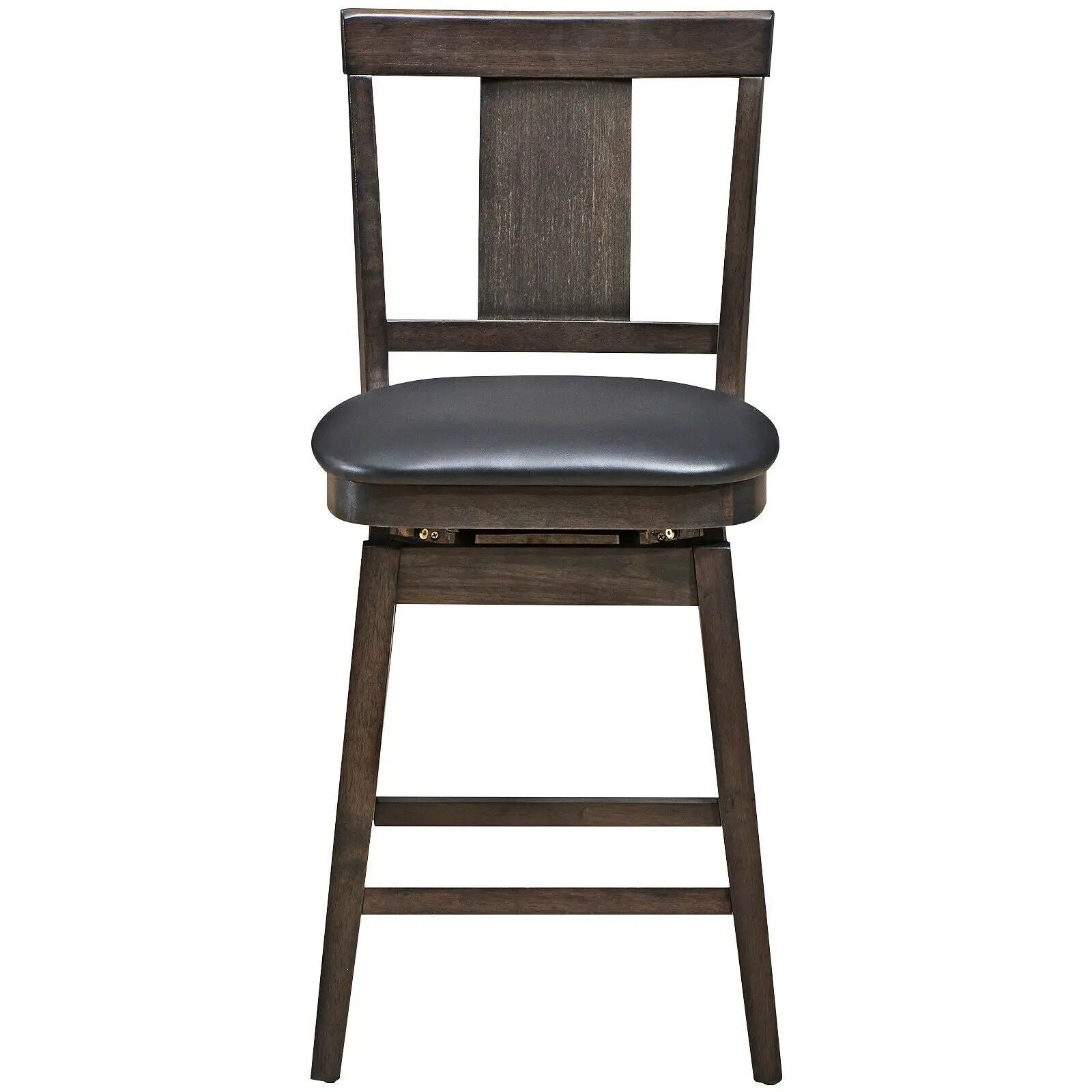 24 inch Swivel Upholstered Counter Height Bar Chair with Rubber Wood Legs by DirectDeals