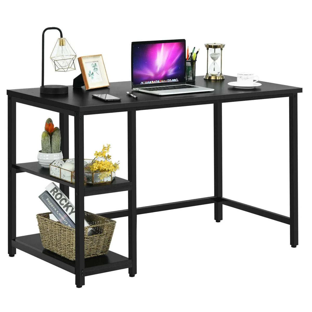 47 Inch Computer Desk Office Study Table Workstation Home with Adjustable Shelf Black, photo 10 of 16