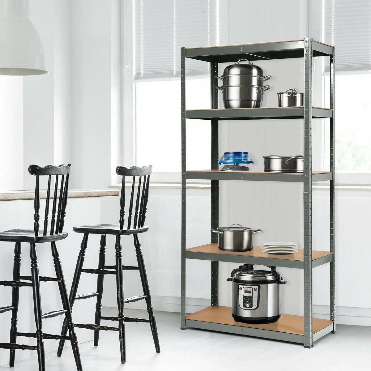 2 Pcs Storage Shelves Garage Shelving Units Tool Utility Shelves, photo 20 of 22