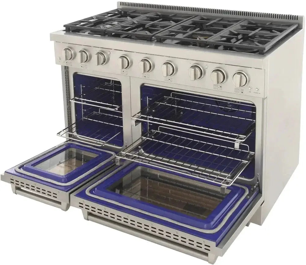 Kucht 48" Freestanding Professional Gas Range KFX4800X-S by Farmhouse Kitchen and Bath
