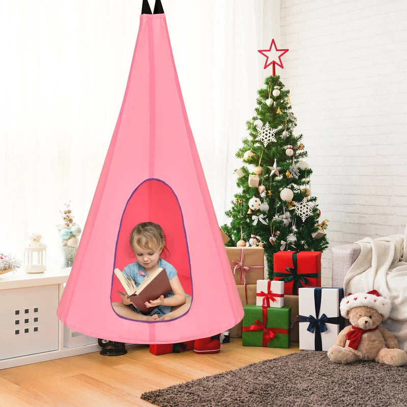 40 Inch Kids Nest Swing Chair Hanging Hammock Seat for Indoor Outdoor by DirectDeals