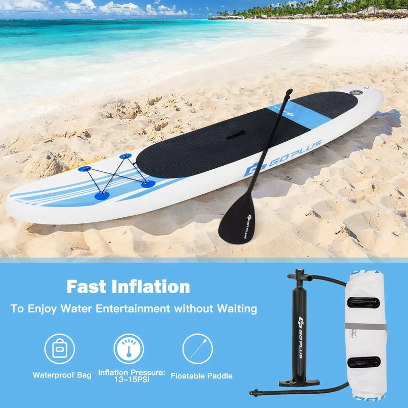 10 Feet Inflatable Stand Up Paddle Board with Carry Bag by DirectDeals