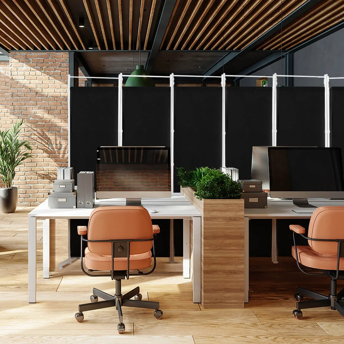 6-Panel Room Divider Folding Privacy Screen, photo 6 of 10