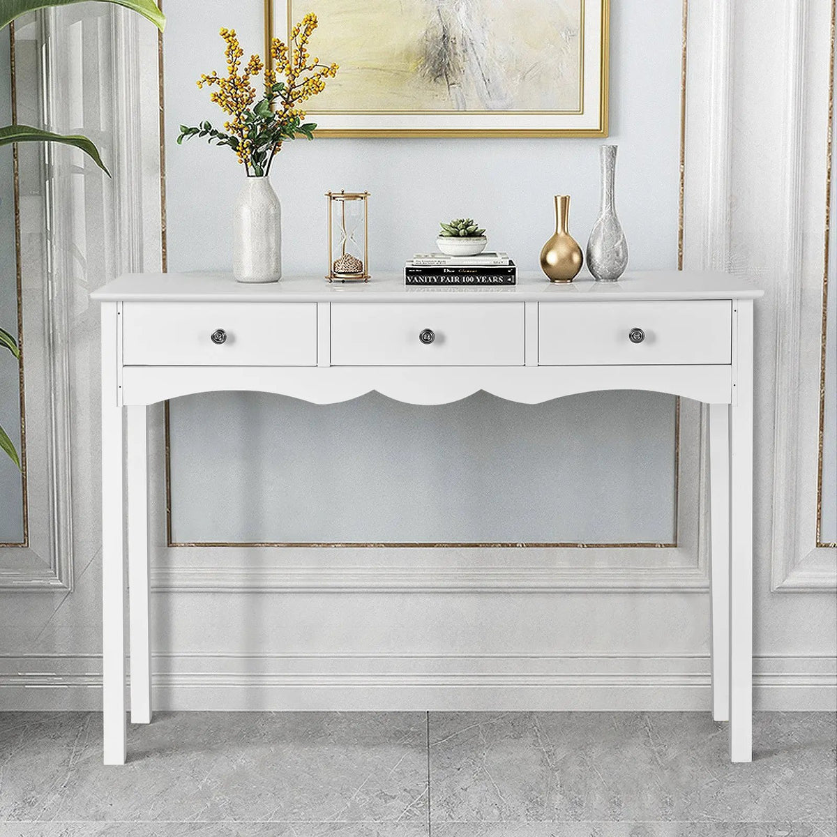 Hall table Side Table w/ 3 Drawers by DirectDeals