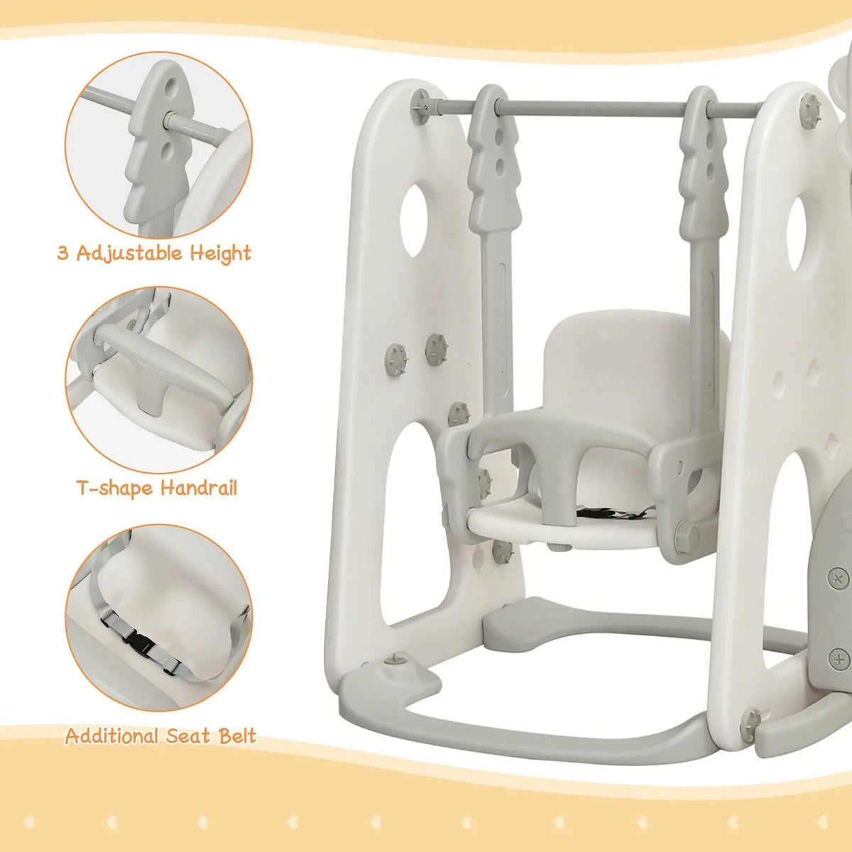 6 in 1 Toddler Slide and Swing Set with Ball Games, photo 7 of 9