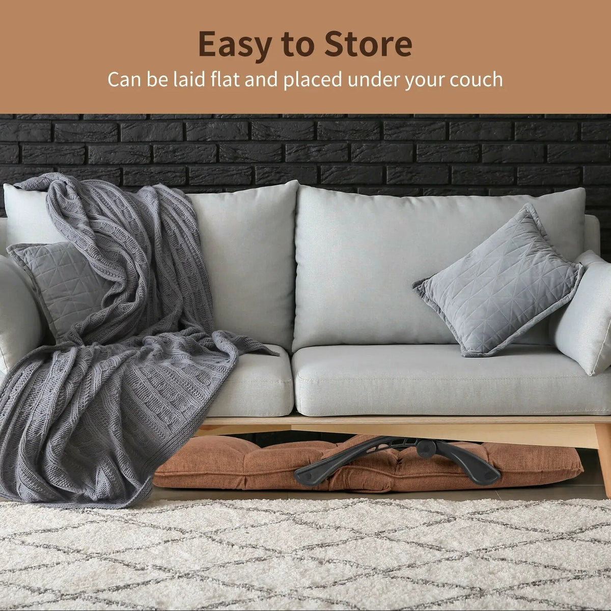 14-Position Adjusting Lazy Sofa Chair with Waist Pillow and Armrests, photo 3 of 16