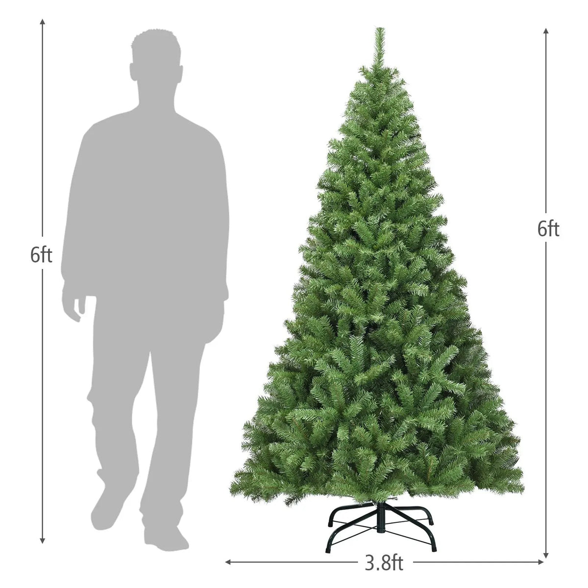 PVC Artificial Christmas Tree Premium Hinged, photo 11 of 24