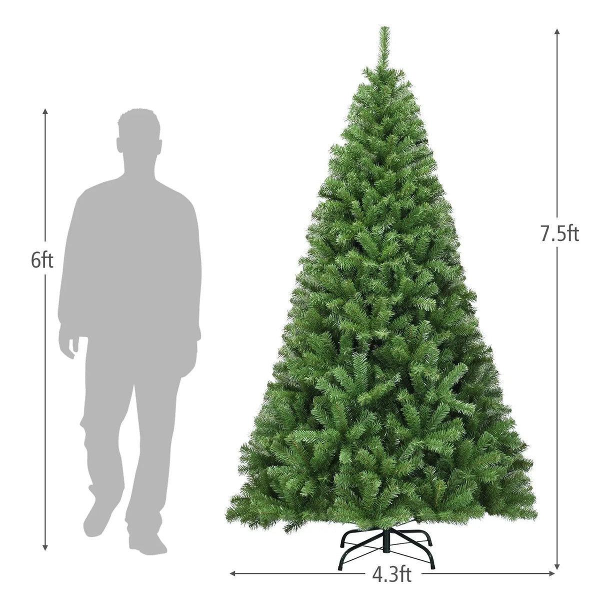 PVC Artificial Christmas Tree Premium Hinged, photo 10 of 24