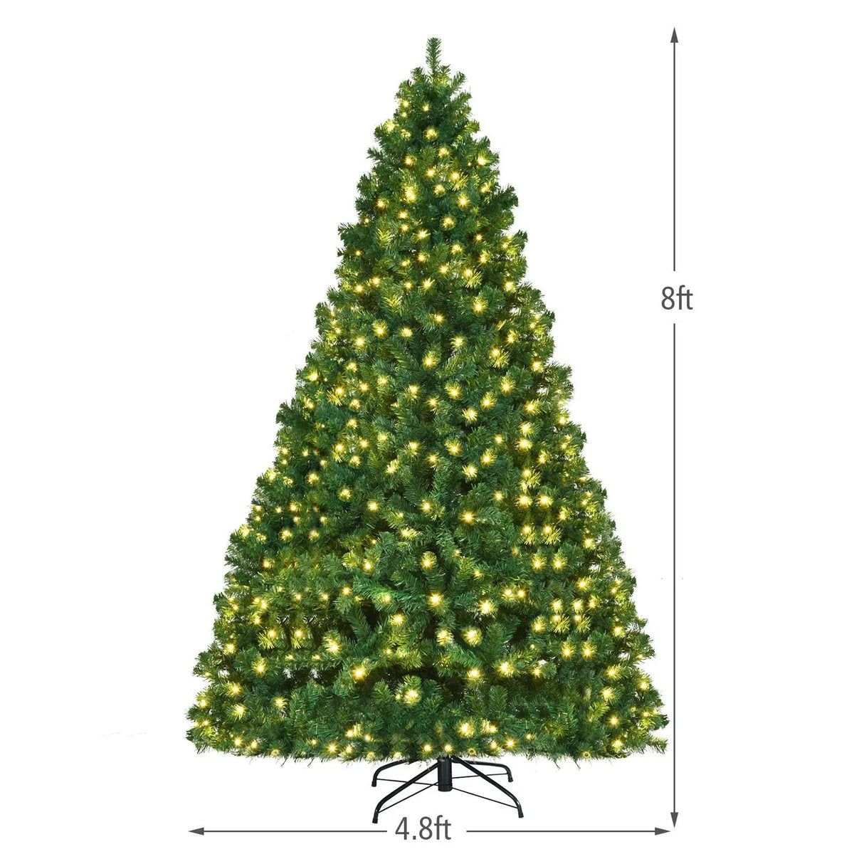 7 Feet PVC Artificial Christmas Tree with LED Lights, photo 13 of 24