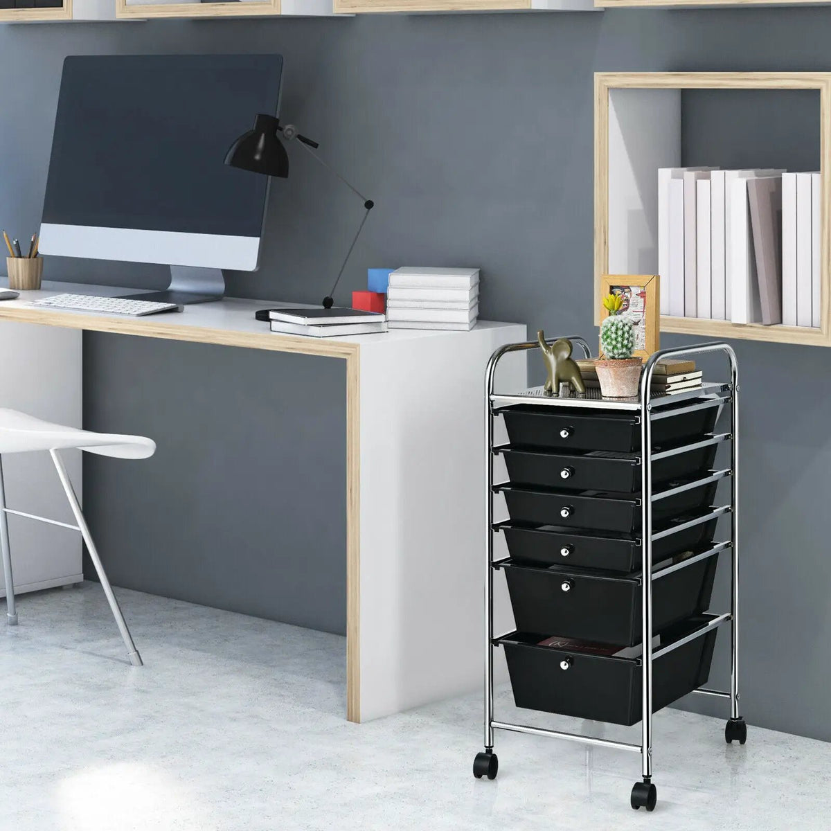 6 Drawers Rolling Storage Cart Organizer, photo 2 of 19