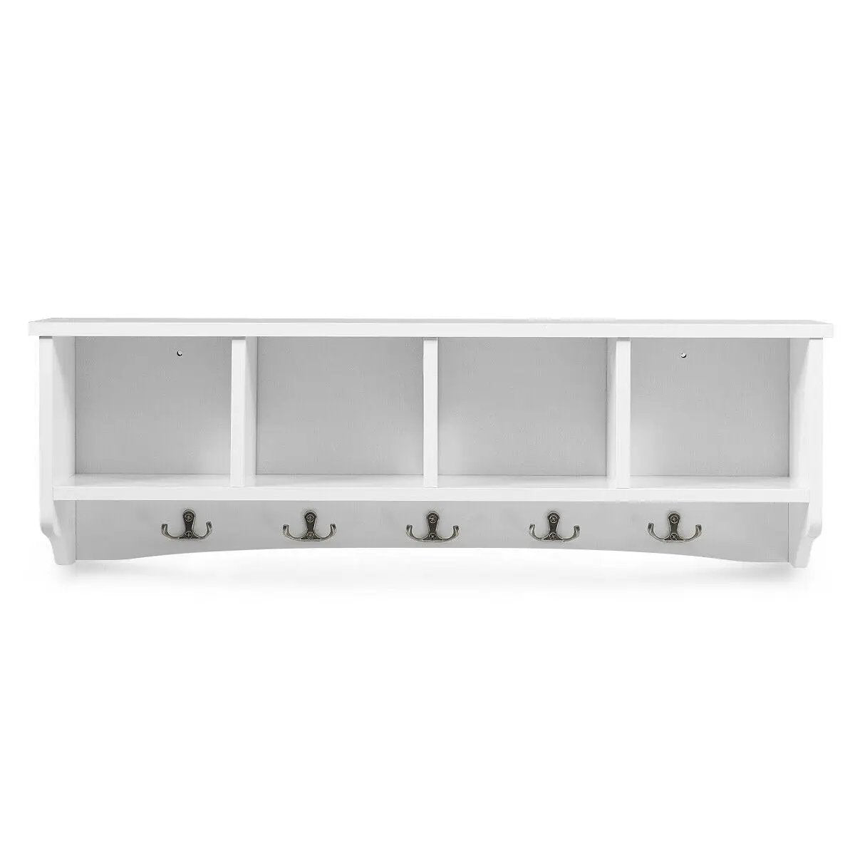 Wall-Mounted Storage Cabinet Hanging Entryway Shelf Coat Rack, photo 3 of 9