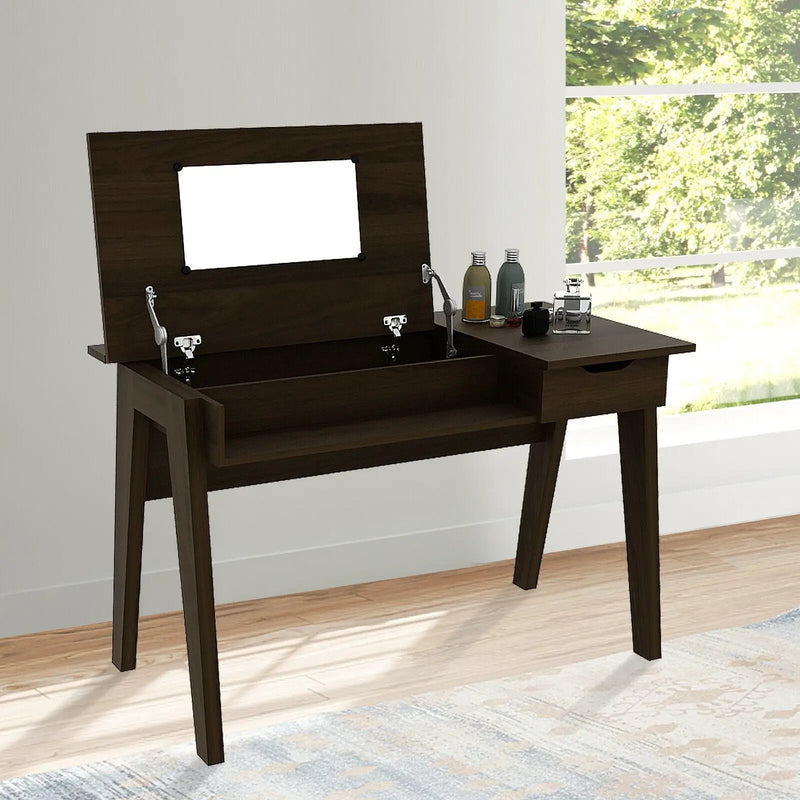 Dressing Table with Flip Mirror and Storage Drawer by DirectDeals