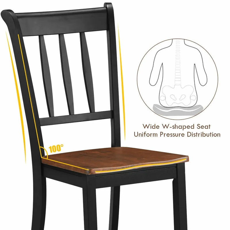 2 Pieces Solid Whitesburg Spindle Back Wood Dining Chairs by DirectDeals