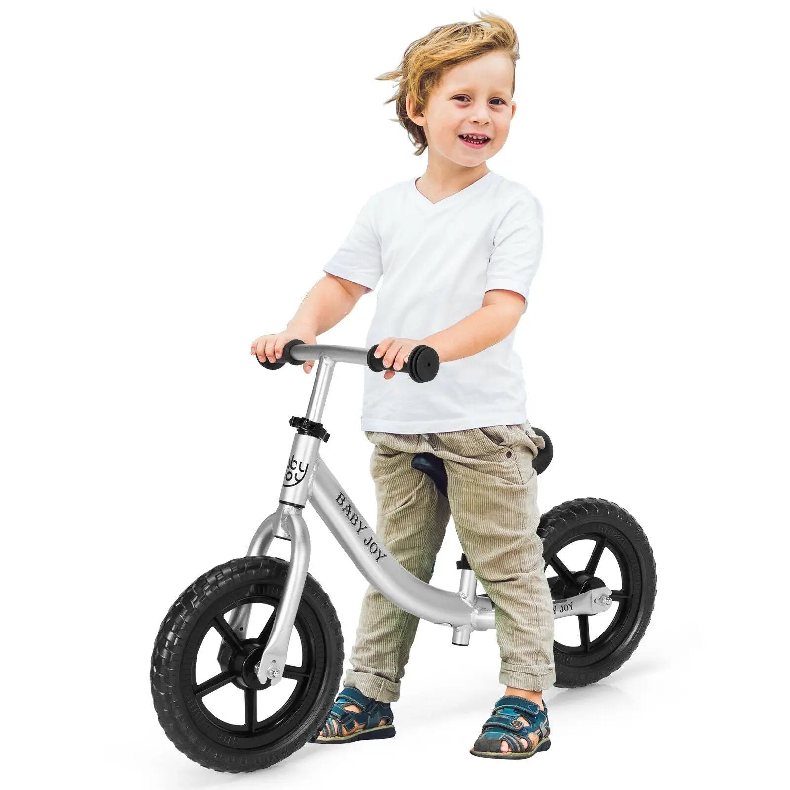 Aluminum Adjustable No Pedal Balance Bike for Kids-Black by DirectDeals