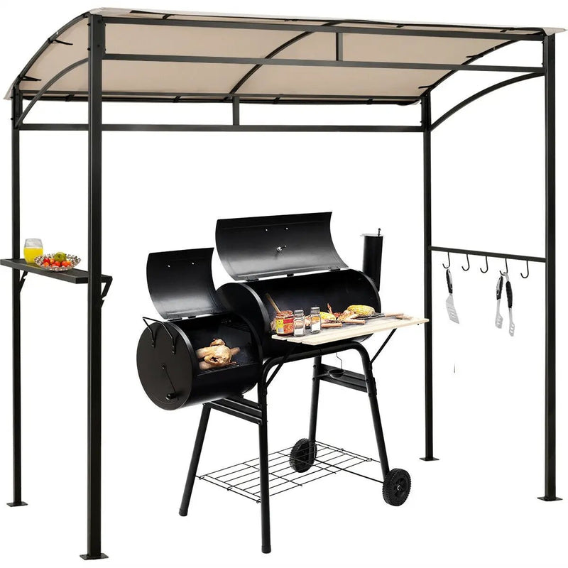7 x 4.5 Feet Grill Gazebo Outdoor Patio Garden BBQ Canopy Shelter-Brown by DirectDeals