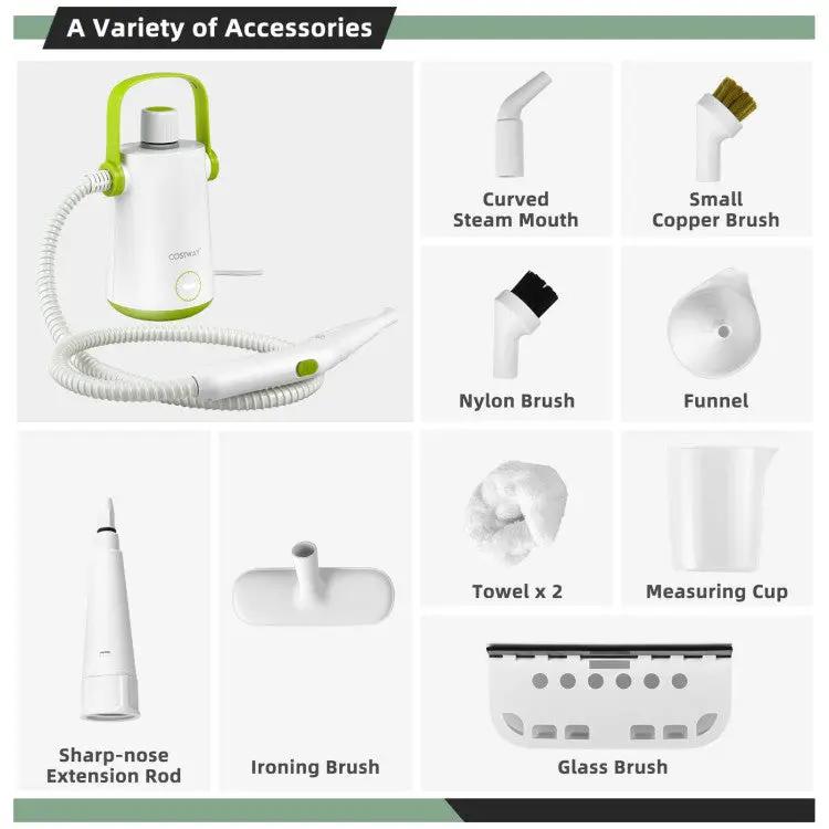 1000W Multifunction Portable Hand-held Steam Cleaner with 10 Accessories, photo 5 of 11