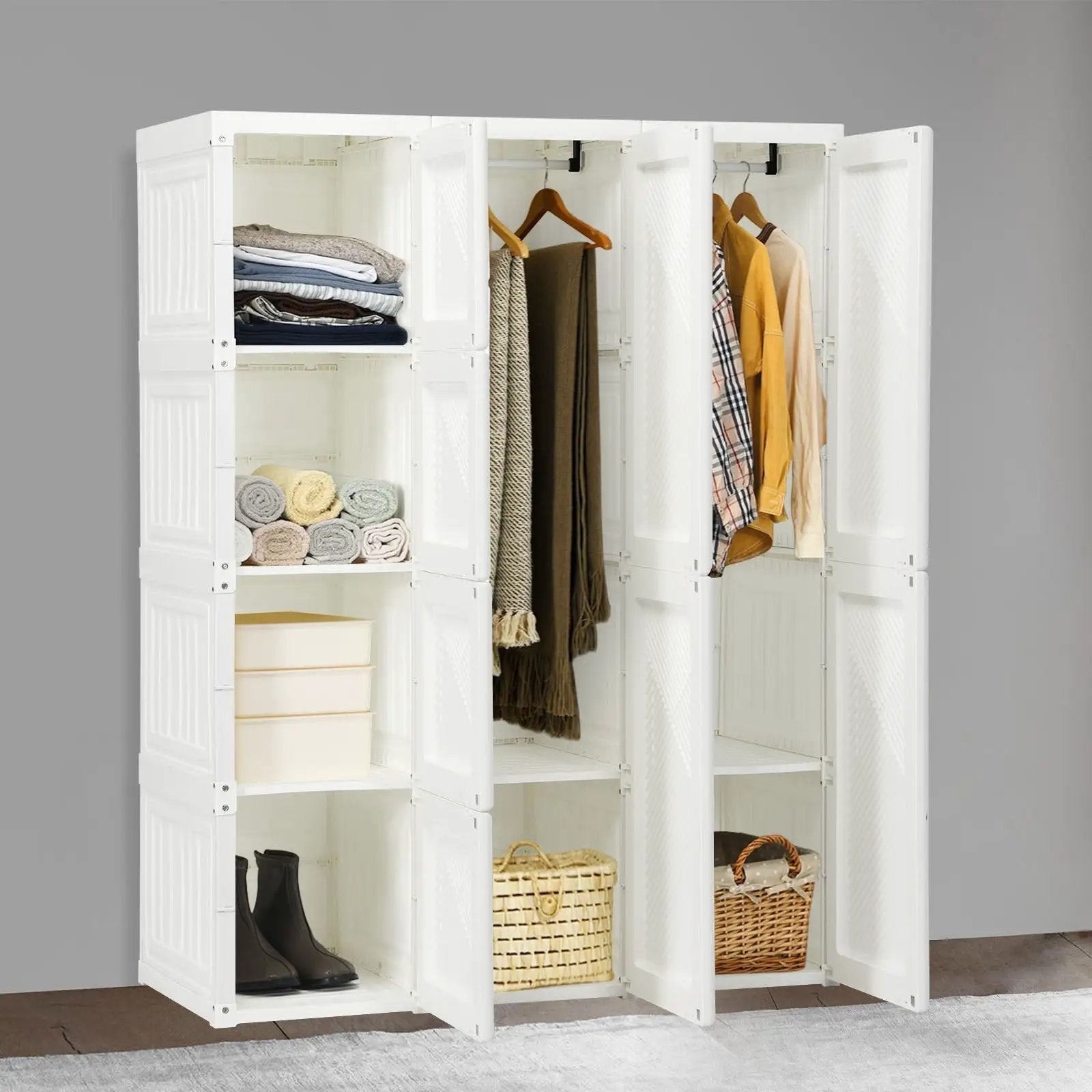 Foldable Closet Clothes Organizer with 8 Cubby Storage by DirectDeals
