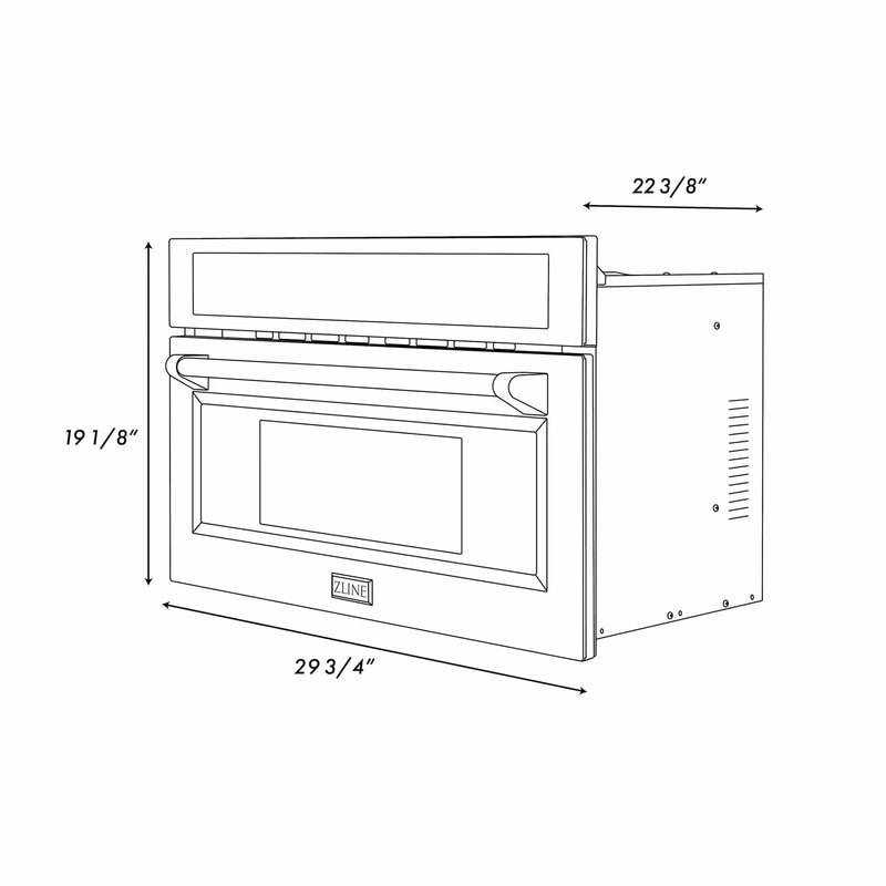 ZLINE 30” Convection Microwave, Stainless Steel, Bronze MWOZ-30-CB by Farmhouse Kitchen and Bath